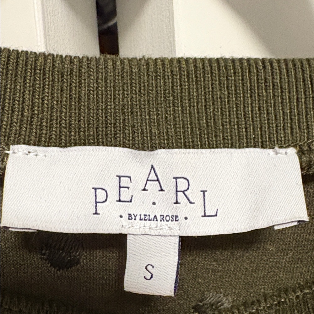 EUC [Pearl by Lela Rose] Poplin Embroidered Sweater Layer Combo Dress Women’s S - Picture 14 of 15
